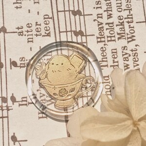 Cup baby bird Wax Seal Stamp Kit, bird wax seal kit, envelope seal stamp, invitation seal stamp