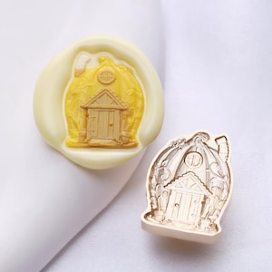 Pumpkin Hut Wax Seal Stamp Kit, pumpkin house wax seal kit, envelope seal stamp, invitation seal stamp