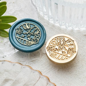 Spring Swallow Wax Seal Stamp Kit, swallow wax seal kit, envelope seal stamp, invitation seal stamp, halloween gift