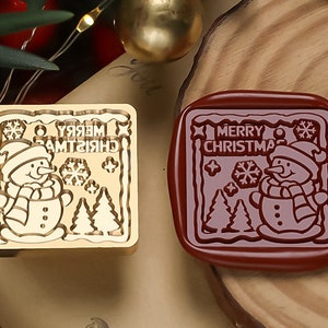 Christmas snowman Wax Seal Stamp Kit,snowman wax seal kit, envelope seal stamp, invitation seal stamp