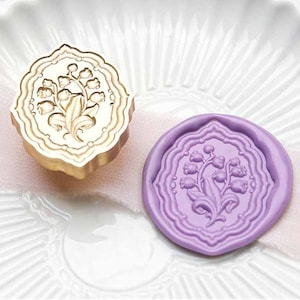 3D Mirror lily of the valley Wax Seal Stamp Kit,lily wax seal kit, envelope seal stamp, invitation seal stamp