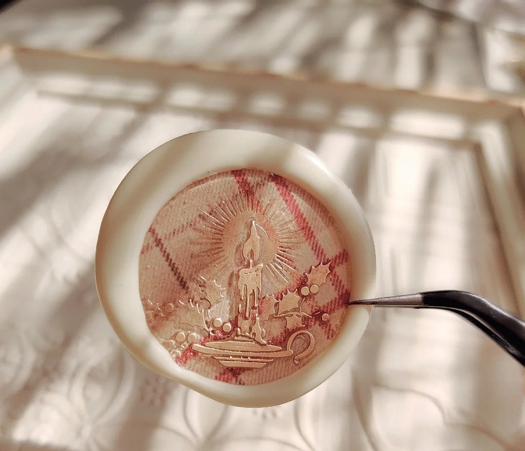 Christmas Candle Wax Seal Stamp Kit, Decorative Wax Seal Kit, Envelope