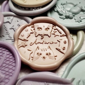 Cats together Wax Seal Stamp Kit,cat wax seal kit, envelope seal stamp, invitation seal stamp