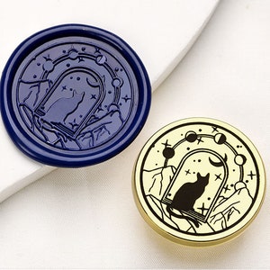 Star cat Wax Seal Stamp Kit,cat wax seal kit, envelope seal stamp, invitation seal stamp, laser engraving stamp