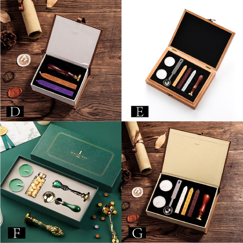 Snowflake Wax Seal Stamp Kit, irregular shape journal wax seal kit, envelope seal stamp, invitation seal stamp, packaging stamp image 6