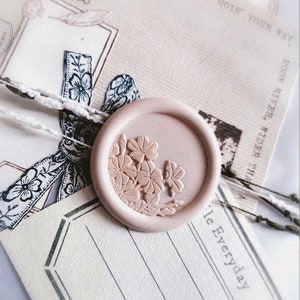 Fallen flower Wax Seal Stamp Kit, botanical wax seal kit, envelope seal stamp, invitation seal stamp