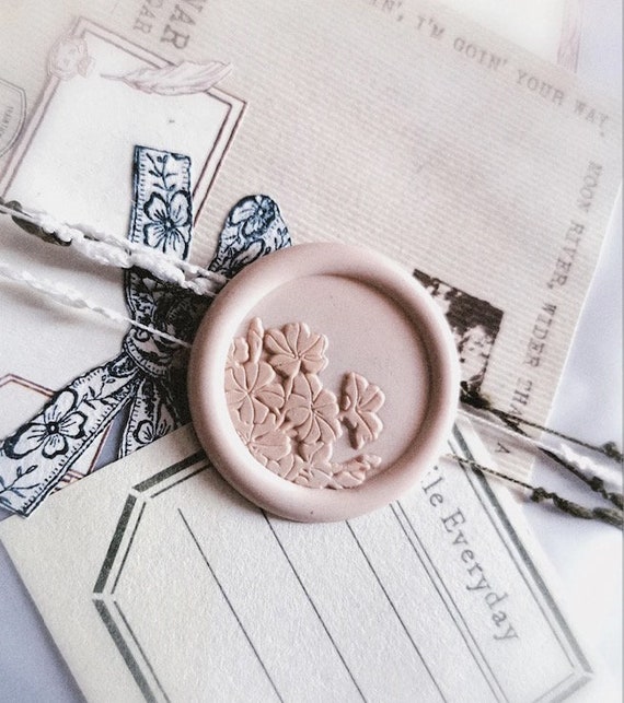 Fallen Flower Wax Seal Stamp Kit, Botanical Wax Seal Kit, Envelope