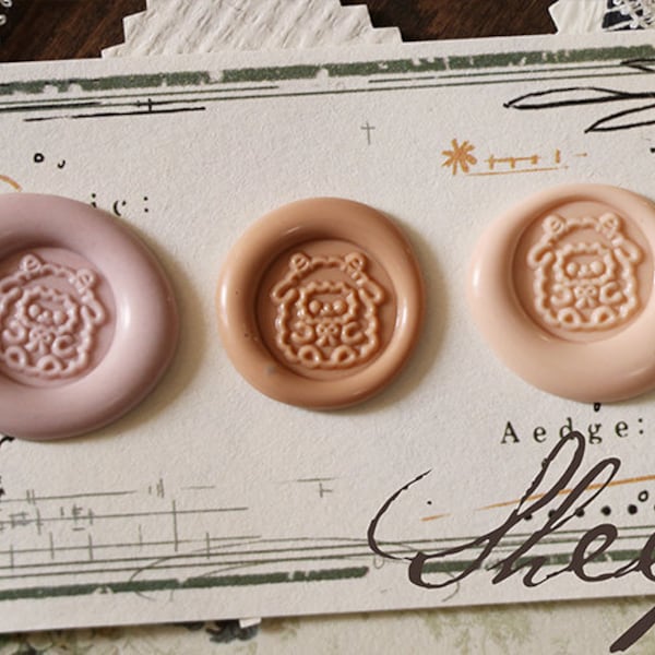 Sheep Wax Seal Stamp Kit, decorative wax seal kit, envelope seal stamp, invitation seal stamp