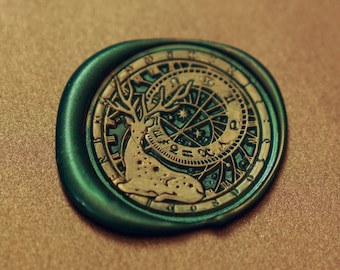 Constellation deer Wax Seal Stamp Kit, magic zodiac deer wax seal kit, envelope seal stamp, invitation seal stamp