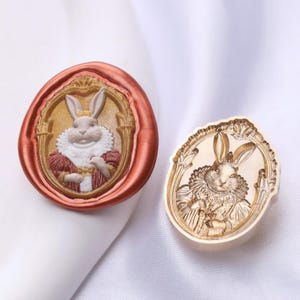 Noble Rabbit Wax Seal Stamp Kit,rabbit wax seal kit, envelope seal stamp, invitation seal stamp,mini stamp