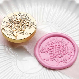 3D Rustic Chrysanthemum Wax Seal Stamp Kit,flower wax seal kit, envelope seal stamp, invitation seal stamp