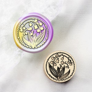 Lily of the valley Wax Seal Stamp Kit,lily wax seal kit, envelope seal stamp, invitation seal stamp,mini stamp