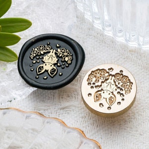 Flower Bat Wax Seal Stamp Kit, funny journal wax seal kit, envelope seal stamp, invitation seal stamp, packaging stamp