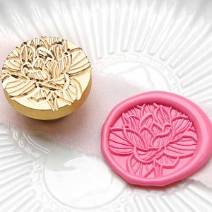 Lotus Wax Seal Stamp Kit, lotus wax seal kit, envelope seal stamp, invitation seal stamp