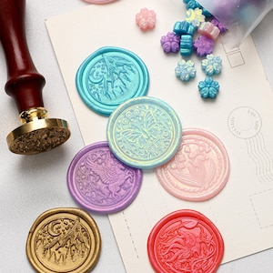 Sakula Sealing Wax,100 beads Sealing Wax Beads for wax seal stamp ,Mixed  Wax Seal Pellets, Premium Wax Sealing Beads, Wedding Gift Wrapping