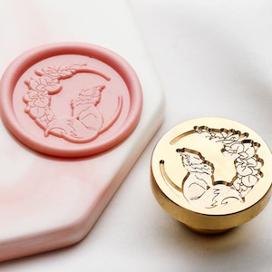 Flower fox Wax Seal Stamp Kit,fox wax seal kit, envelope seal stamp, invitation seal stamp