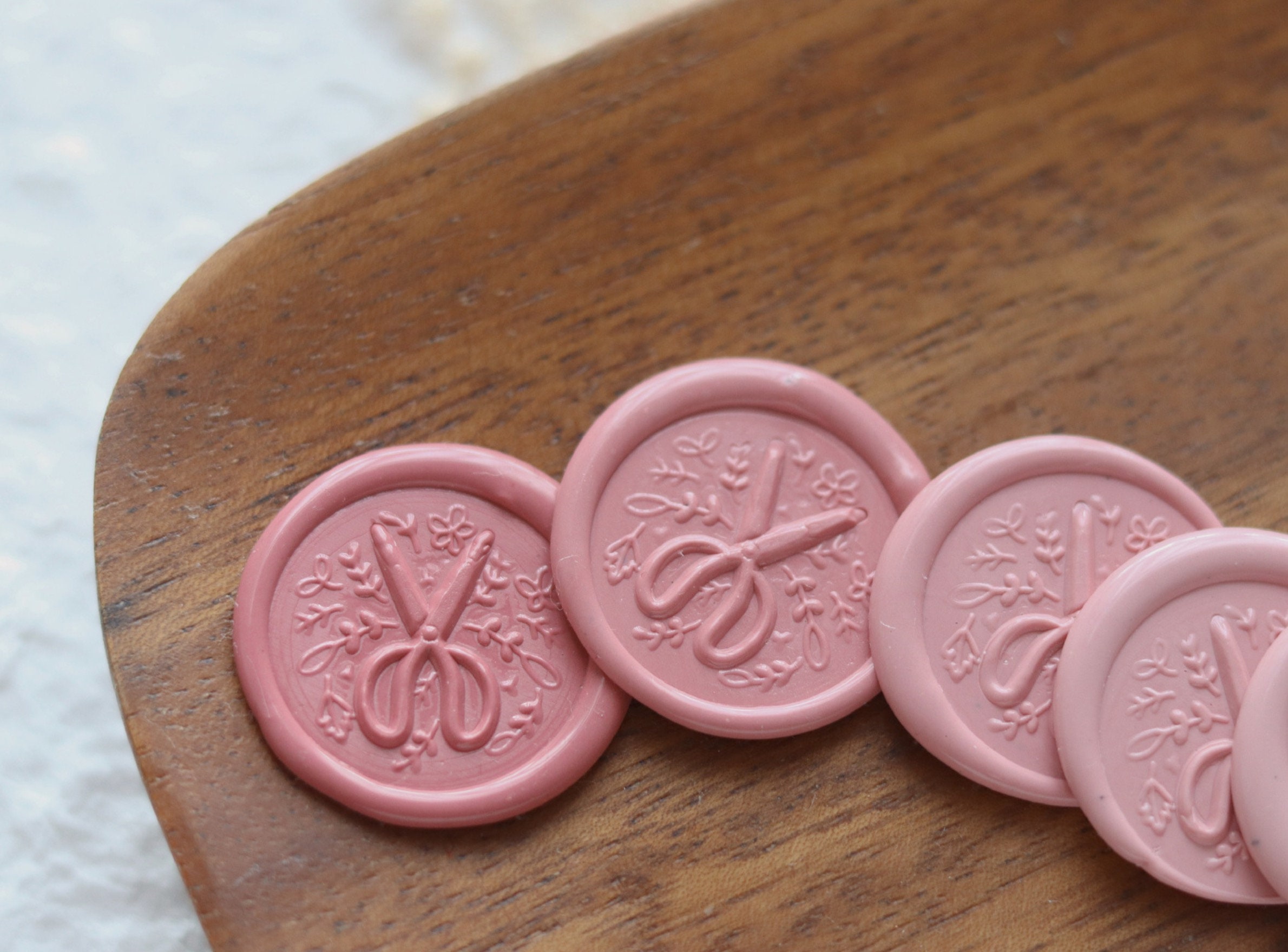 Floral Scissor Wax Seal Stamp Kit, Journal Making Wax Seal Kit ...