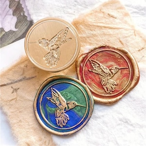 Hummingbird Wax Seal Stamp Kit, bird wax seal kit, envelope seal stamp, invitation seal stamp
