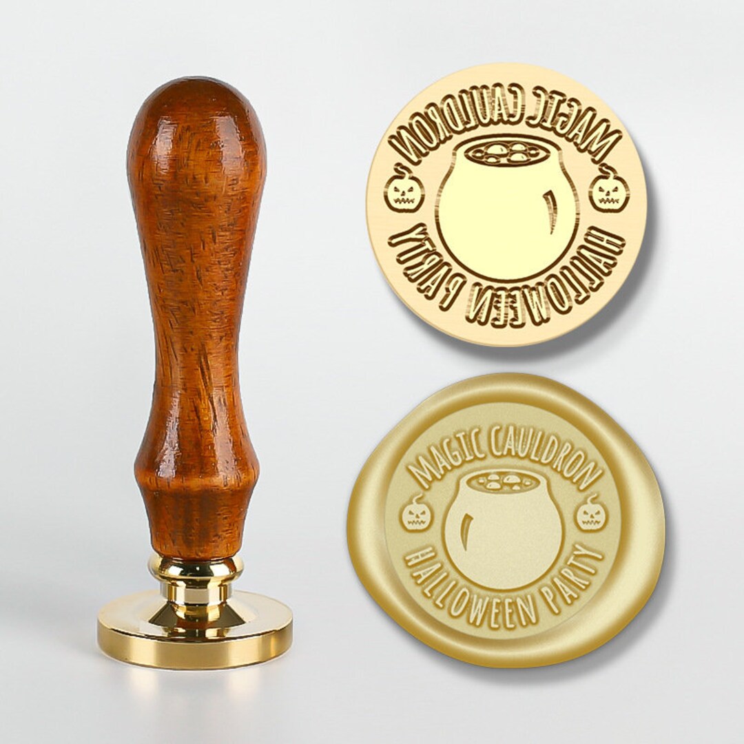 Halloween Magic Cauldrow Wax Seal Stamp Kit, Halloween Wax Seal Kit
