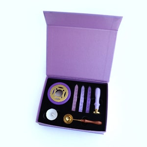 Snowflake Wax Seal Stamp Kit, irregular shape journal wax seal kit, envelope seal stamp, invitation seal stamp, packaging stamp image 8