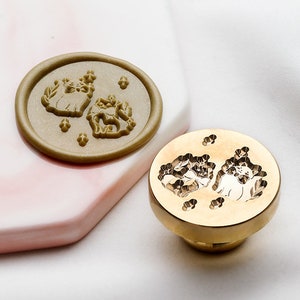 Cat couple Wax Seal Stamp Kit,cat wax seal kit, envelope seal stamp, invitation seal stamp