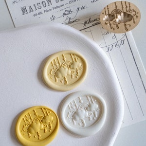 3D Clouds wind chimes Wax Seal Stamp Kit, clouds wax seal kit, envelope seal stamp, invitation seal stamp