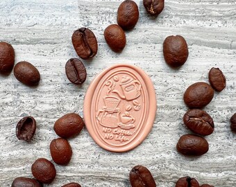 Coffee Wax Seal Stamp Kit, life wax seal kit, envelope seal stamp, invitation seal stamp