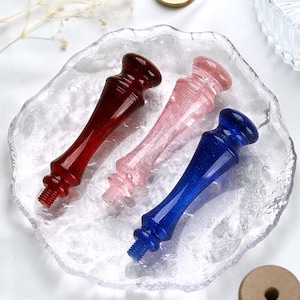 Resin wax seal handle, wax seal pink handles, wax seal craft, blue handle for wax seal