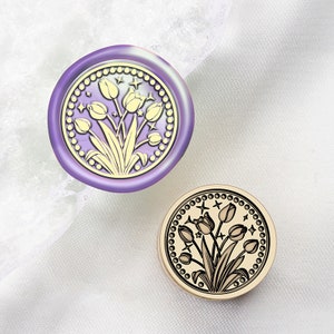 Star tulip Wax Seal Stamp Kit,tulip wax seal kit, envelope seal stamp, invitation seal stamp,mini stamp