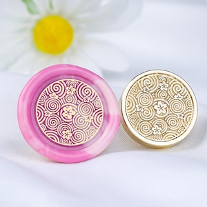 Wave cherry blossoms Wax Seal Stamp Kit, cherry blossoms wax seal kit, envelope seal stamp, invitation seal stamp, Birthday gift