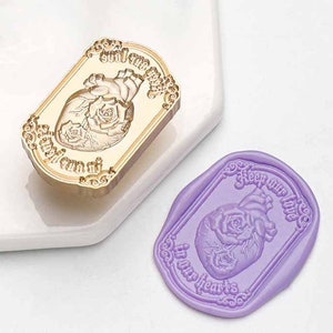 3D Reep our love in our hearts Wax Seal Stamp Kit,love wax seal kit, envelope seal stamp, invitation seal stamp