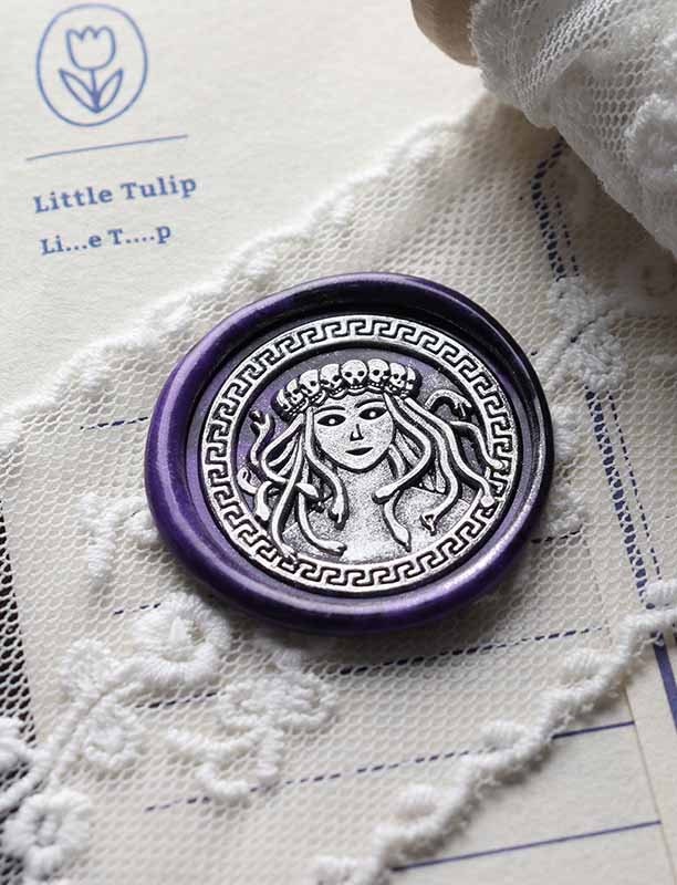 Medusa Wax Seal Stamp Kit, journal wax seal kit, envelope seal stamp, invitation seal stamp, packaging stamp