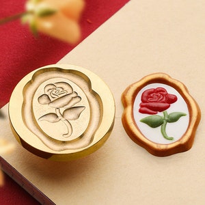 3D Rose Wax Seal Stamp Kit, Rose wax seal kit, envelope seal stamp, invitation seal stamp