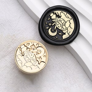 Starry sky wishing bottle Wax Seal Stamp Kit, universe wax seal kit, envelope seal stamp, invitation seal stamp