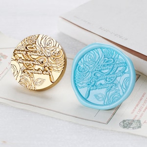 Wishing you Wax Seal Stamp Kit, greenery grass wax seal kit, envelope seal stamp, invitation seal stamp