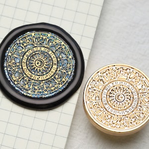 Horoscope Roulette Wax Seal Stamp Kit,  constellation wax seal kit, envelope seal stamp, invitation seal stamp