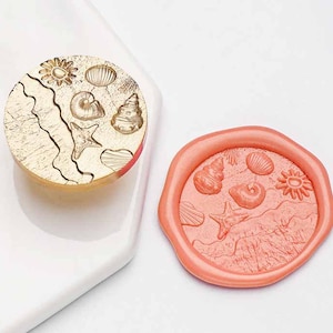 3D Sea Tide Wax Seal Stamp Kit,tide wax seal kit, envelope seal stamp, invitation seal stamp