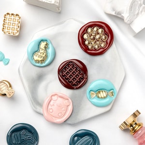 Irregular Wax Seal Stamp Kit, cute wax seal kit, envelope seal stamp, invitation seal stamp,