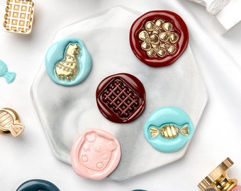 Irregular Wax Seal Stamp Kit, cute wax seal kit, envelope seal stamp, invitation seal stamp,