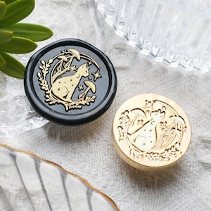 Moonlight Cat Wax Seal Stamp Kit, wax seal kit, envelope seal stamp, invitation seal stamp