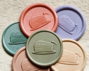 Cake Wax Seal Stamp Kit,  dessert wax seal kit, envelope seal stamp, invitation seal stamp