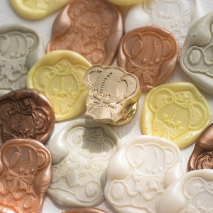 Sweet Bear Wax Seal Stamp Kit, irregular shape journal wax seal kit, envelope seal stamp, invitation seal stamp, packaging stamp