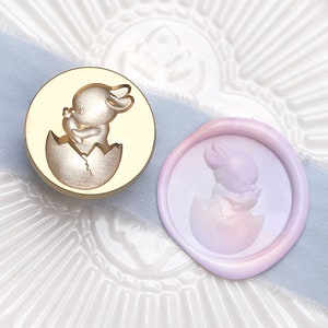 3D Baby rabbit Wax Seal Stamp Kit, rabbit wax seal kit, envelope seal stamp, invitation seal stamp