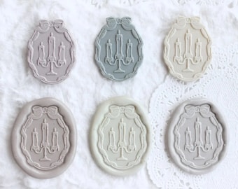 Candlestick bow Wax Seal Stamp Kit, mid century candle  wax seal kit, envelope seal stamp, invitation seal stamp