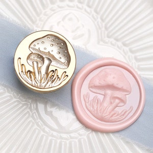 3D wild mushroom Wax Seal Stamp Kit, mushroom wax seal kit, envelope seal stamp, invitation seal stamp