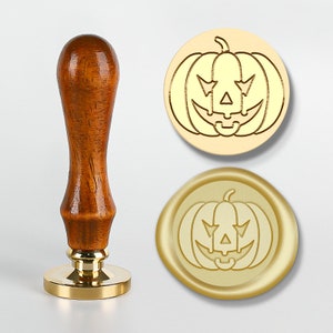 Pumpkin lantern Wax Seal Stamp Kit, halloween wax seal kit, envelope seal stamp, invitation seal stamp, halloween gift