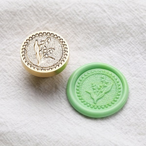 3D  frosted Lily of the valley Wax Seal Stamp Kit,flower wax seal kit, envelope seal stamp, invitation seal stamp