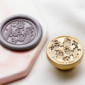 Jellyfishes Wax Seal Stamp Kit,jellyfish wax seal kit, envelope seal stamp, invitation seal stamp