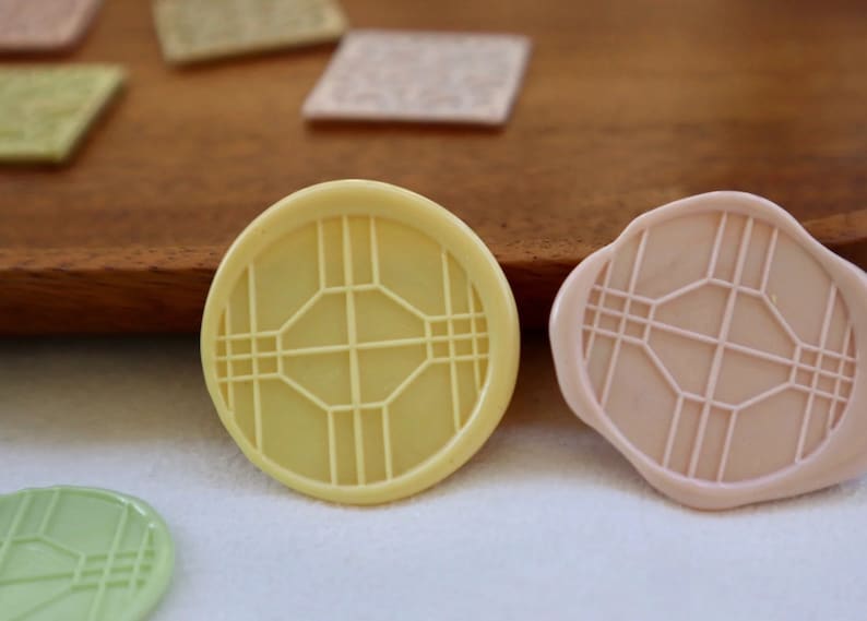 Window grilles Wax Seal Stamp Kit, flower wax seal kit, envelope seal stamp, invitation seal stamp imagen 1