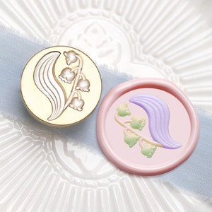 3D Lily of the valley Wax Seal Stamp Kit, lily wax seal kit, envelope seal stamp, invitation seal stamp